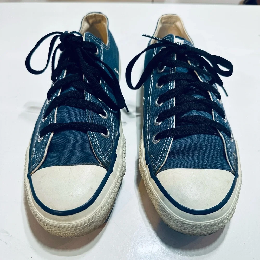 Converse All Star Vintage MADE IN USA Classic Lo Top Blue Canvas Sneakers